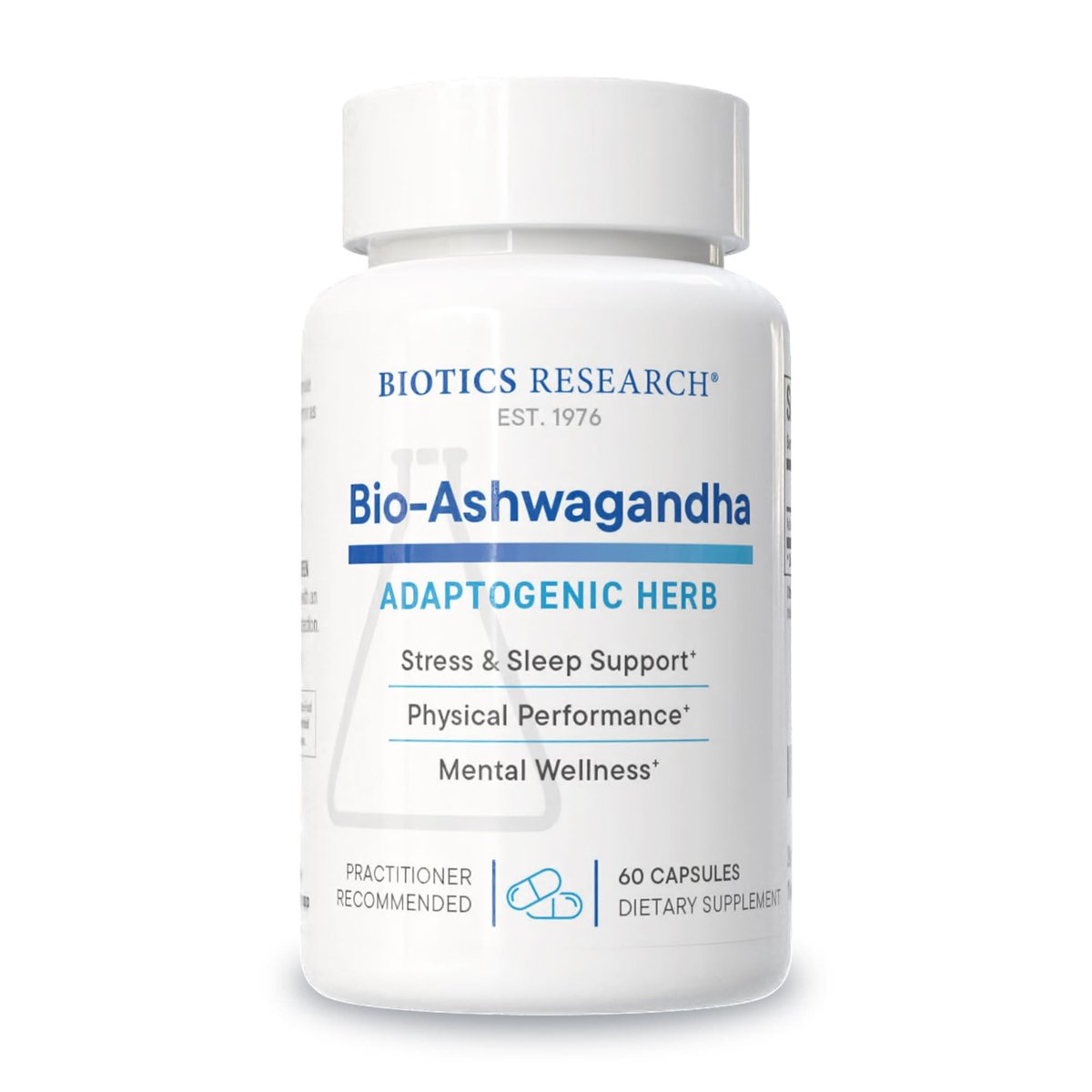 Biotics Research Bio Ashwagandha 300 mg – Adaptogenes Kraut zur Förderung der Entspannungsreaktion, gesunder Nebennieren, kognitiver und Immunfunktion – 60 Kapseln