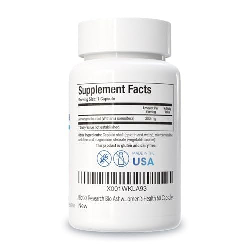 Biotics Research Bio Ashwagandha 300 mg – Adaptogenes Kraut zur Förderung der Entspannungsreaktion, gesunder Nebennieren, kognitiver und Immunfunktion – 60 Kapseln