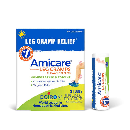 Boiron Arnicare Beinkrämpfe – Tag & Nacht Linderung bei Krämpfen und Steifheit in Füßen oder Waden – 33 Tabletten