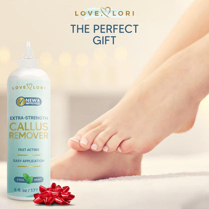 LOVE, LORI Hornhautentferner für die Füße (Extra Stärke) – Fuß-Hornhautentferner-Gel – Pediküre-Werkzeug für Fußpeeling – Fußpflege-Spa-Essentials, 177 ml