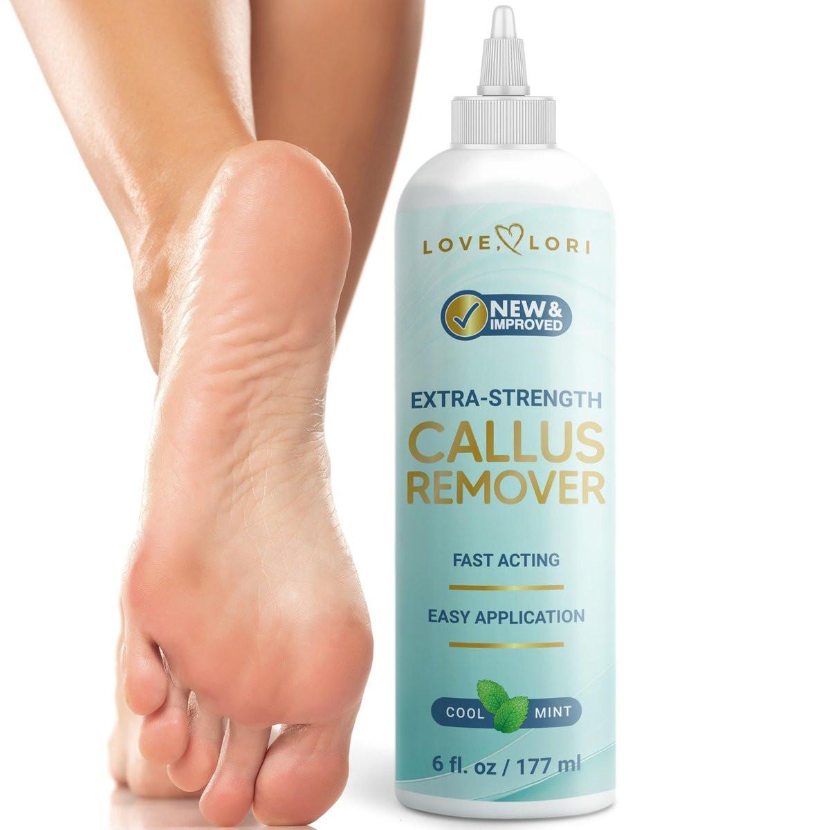 LOVE, LORI Hornhautentferner für die Füße (Extra Stärke) – Fuß-Hornhautentferner-Gel – Pediküre-Werkzeug für Fußpeeling – Fußpflege-Spa-Essentials, 177 ml