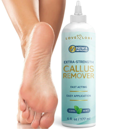 LOVE, LORI Hornhautentferner für die Füße (Extra Stärke) – Fuß-Hornhautentferner-Gel – Pediküre-Werkzeug für Fußpeeling – Fußpflege-Spa-Essentials, 177 ml