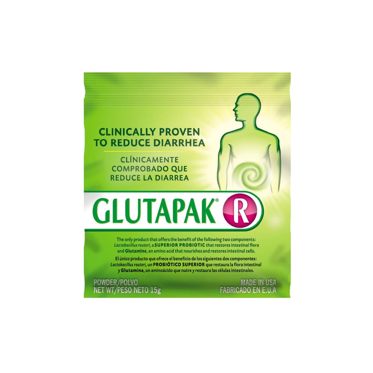 Glutapak Verdauungsgesundheitspulver mit L-Glutamin & Lactobacillus reuteri – Unterstützt Darmbarriere, Mikrobiom-Gleichgewicht & Nährstoffaufnahme – 15g Beutel, 3er-Pack, Gluten- & Laktosefrei