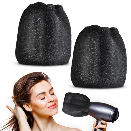 2er-Pack Sock Diffuser für Haartrockner - Einfach zu verwendender 5,12x3,35" Sommerreise-Diffuser-Aufsatz aus weichem, hitzebeständigem Schaumstoff - Wiederverwendbar und universell kompatibel mit den meisten Modellen