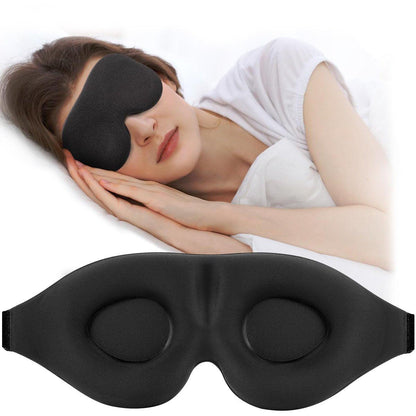ZGGCD Schlafmaske für Seitenschläfer – Lichtblockierende 3D-Kontur-Augenmaske mit Memory-Schaum, verstellbarem Band für Männer und Frauen, Schwarz