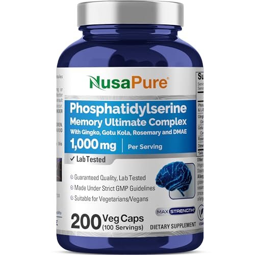 NusaPure Phosphatidylserin Memory Ultimate Complex 1000 mg – 200 vegane Kapseln (Non-GMO)