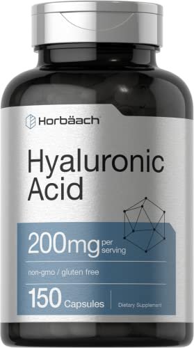 Horbäach Hyaluronsäure Kapseln | 200 mg | 150 Kapseln | Non-GMO & Glutenfrei