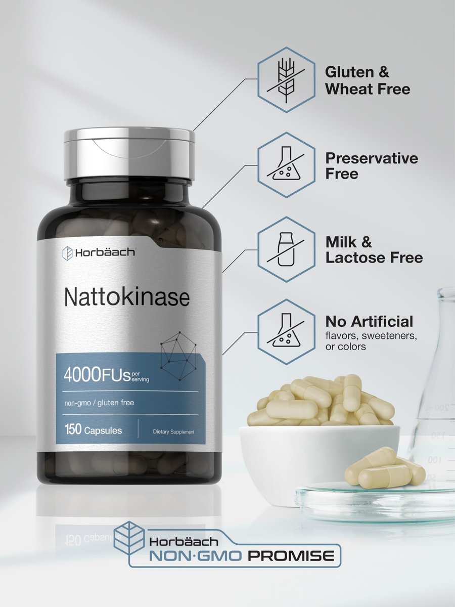 Horbäach Nattokinase 4000 FU – 150 Kapseln | Non-GMO, Glutenfrei, Premium Enzympräparat