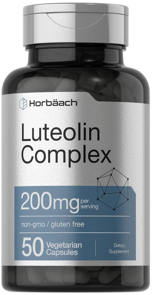 Horbäach Luteolin Komplex 200mg | 50 Kapseln | Mit Rutin | Vegetarisch, Ohne Gentechnik & Glutenfrei