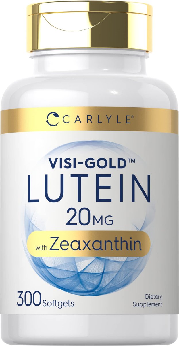 Carlyle Lutein und Zeaxanthin 20 mg | 300 Weichkapseln | Augen-Vitamine | Nicht-GVO & Glutenfrei