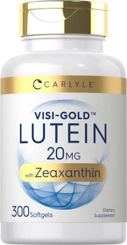 Carlyle Lutein und Zeaxanthin 20 mg | 300 Weichkapseln | Augen-Vitamine | Nicht-GVO & Glutenfrei