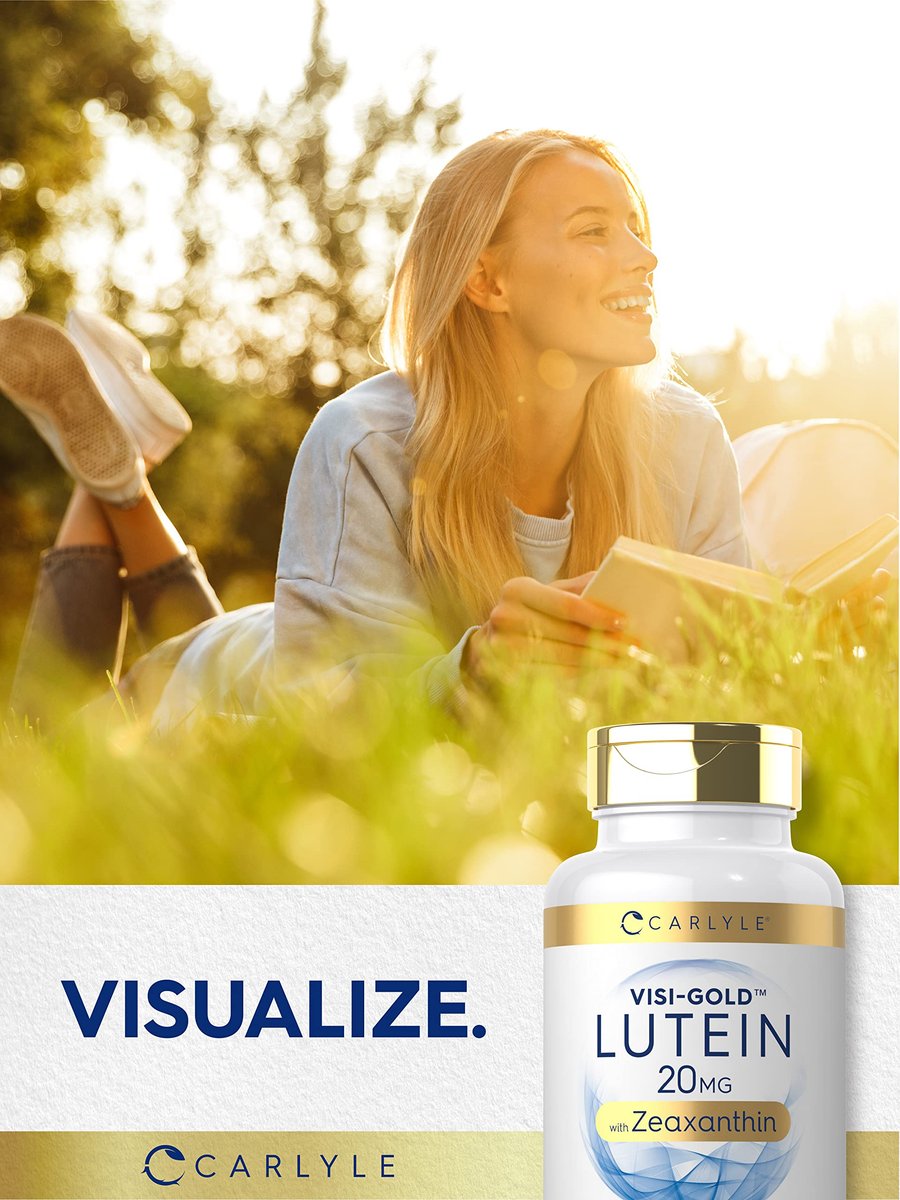 Carlyle Lutein und Zeaxanthin 20 mg | 300 Weichkapseln | Augen-Vitamine | Nicht-GVO & Glutenfrei
