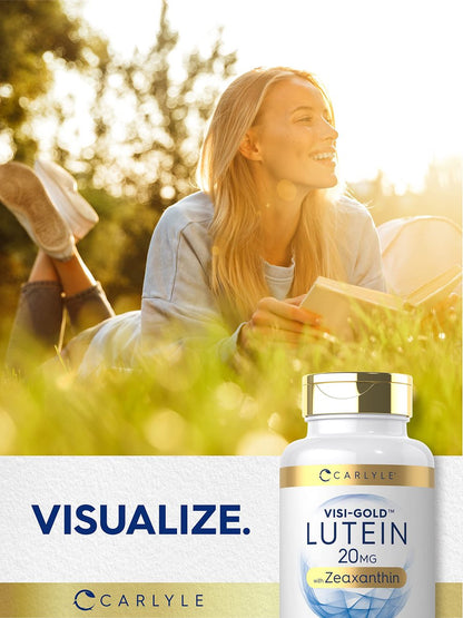 Carlyle Lutein und Zeaxanthin 20 mg | 300 Weichkapseln | Augen-Vitamine | Nicht-GVO & Glutenfrei