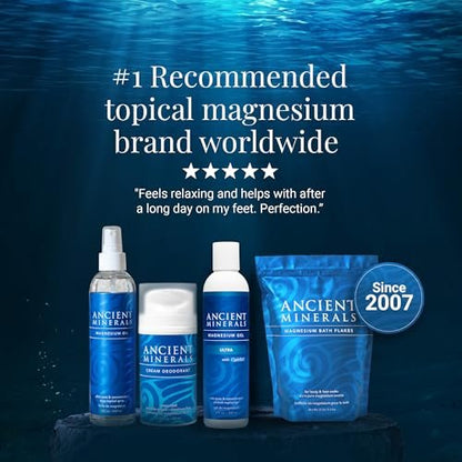 Ancient Minerals Magnesium Öl Spray Sensitiv – Neue Formel mit Allantoin, Bio-Kamille und Bio-Aloe Vera (118 ml)