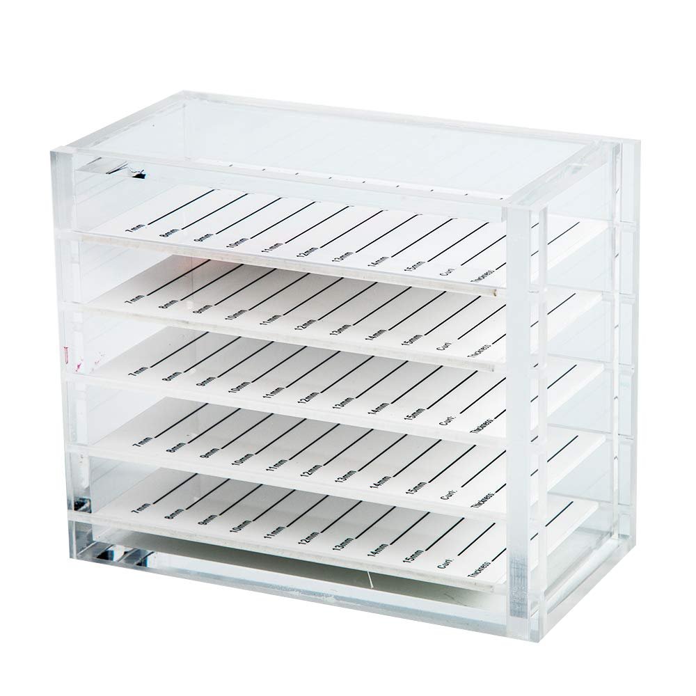 Acryl-Wimpern-Aufbewahrungsbox mit 5 Ebenen – Transparenter Wimpernhalter für Verlängerungen