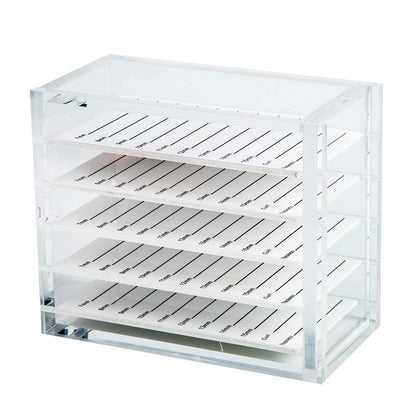 Acryl-Wimpern-Aufbewahrungsbox mit 5 Ebenen – Transparenter Wimpernhalter für Verlängerungen