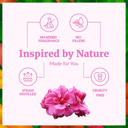 SVA Geranien Bio-ätherisches Öl – 30 ml – 100 % natürliches Bio-Geranienöl für Diffuser, Haarpflege, Gesicht, Hautpflege, Aromatherapie, Kopfhaut- und Körpermassage, Seifen- und Kerzenherstellung – mit Pipette