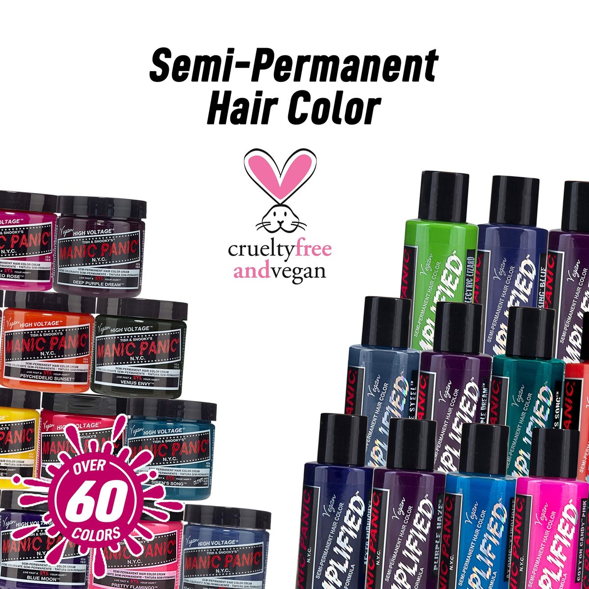 MANIC PANIC Classic Alien Grey Semi-Permanente Haarfarbe - Kühles, mittleres Schiefergrau für Frauen & Männer - Vegan, Ammoniak- & tierversuchsfrei - 4 oz