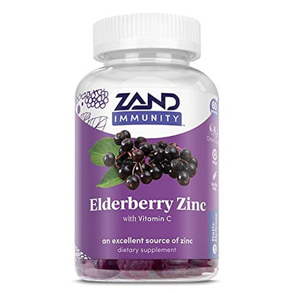 ZAND Holunder-Zink Immunitäts-Gummis mit Vitamin C – Ganzjährige Immununterstützung für Kinder & Erwachsene, 60 Stück