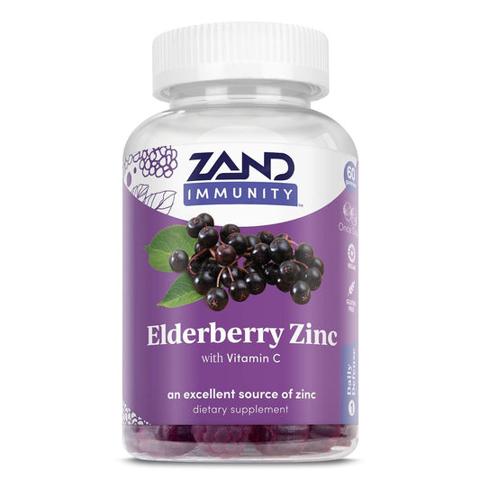 ZAND Holunder-Zink Immunitäts-Gummis mit Vitamin C – Ganzjährige Immununterstützung für Kinder & Erwachsene, 60 Stück