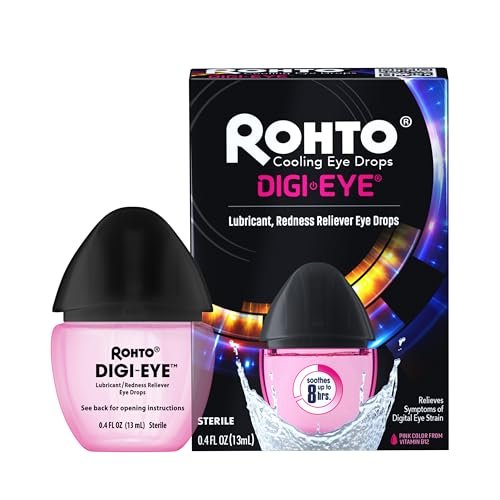 Rohto Digi-Eye Augentropfen für digitale Augenbelastung – Lang anhaltende Kühlung und Beruhigung bei roten, müden Augen, 2x 12 ml