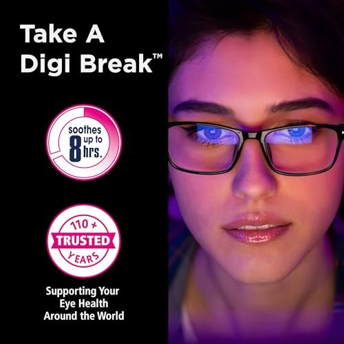 Rohto Digi-Eye Augentropfen für digitale Augenbelastung – Lang anhaltende Kühlung und Beruhigung bei roten, müden Augen, 2x 12 ml
