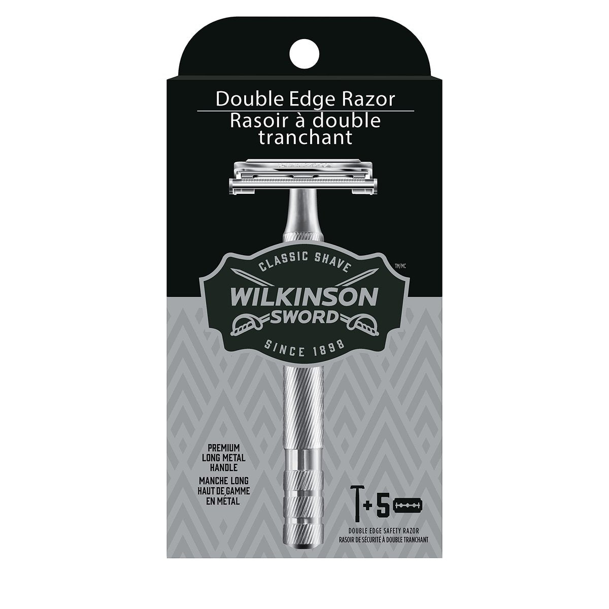 Wilkinson Sword Doppelklingen-Rasierer für Herren mit 5 Ersatzklingen