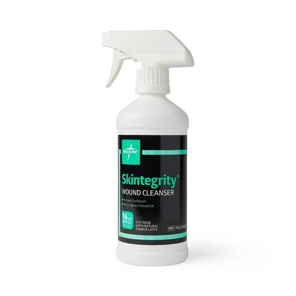 Medline Skintegrity Wundreinigungsspray – 16 Unzen Sprühflasche zur Wundreinigung, Wunddebridement, Entfernung von Proteinen, Druckgeschwüre, infizierte Wunden – verstellbarer Sprühnebel von Nebel bis Strahl