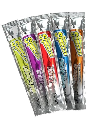 Sqwincher Sqweeze Elektrolyt-Auffrischungs-Eis am Stiel, gemischte Sorten, 10er-Pack