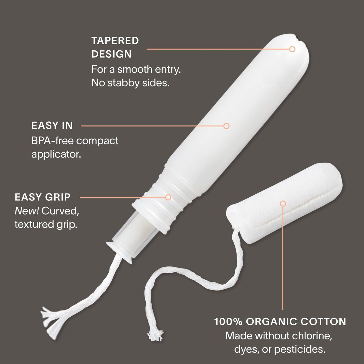 Cora Bio-Baumwoll-Tampons Multipack (18 Super, 18 Super Plus Tampons)