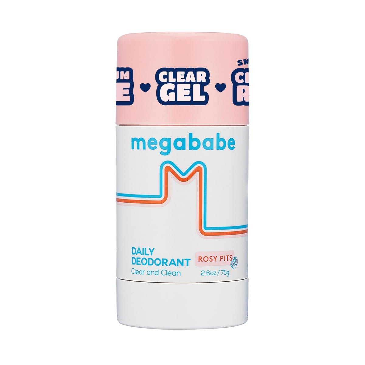 Megababe Daily Deodorant Rosy Pits – Aluminiumfreier Deodorant für heiße Tage, 2,6 oz (1er-Pack)