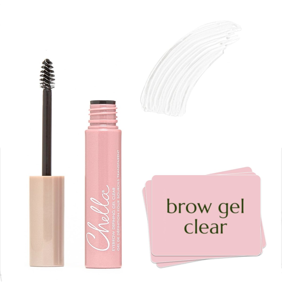 Chella Augenbrauengel, Definierendes klares Augenbrauengel - Leichte Formel für natürliches, langanhaltendes Make-up - Vegan, tierversuchsfrei, parabenfrei, glutenfrei