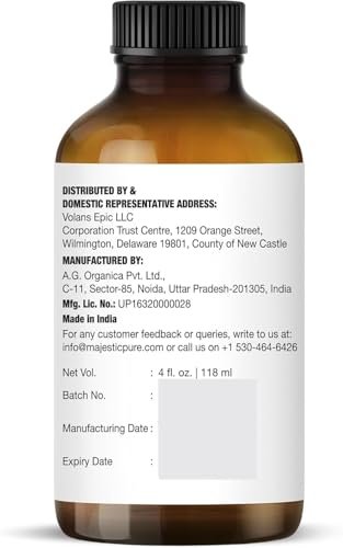 Majestic Pure Teebaumöl 100% rein und natürlich mit Glaspipette – 118 ml – Ätherisches Öl für Diffuser, Aromatherapie, Seifen- und Kerzenherstellung