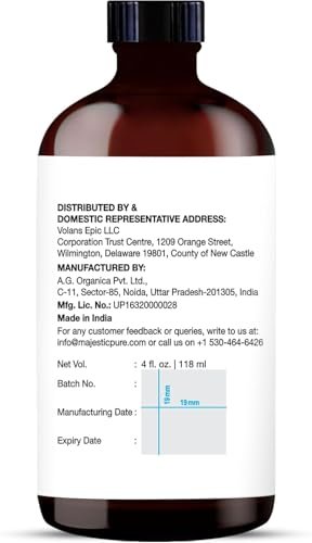 Majestic Pure Teebaumöl 100% rein und natürlich mit Glaspipette – 118 ml – Ätherisches Öl für Diffuser, Aromatherapie, Seifen- und Kerzenherstellung