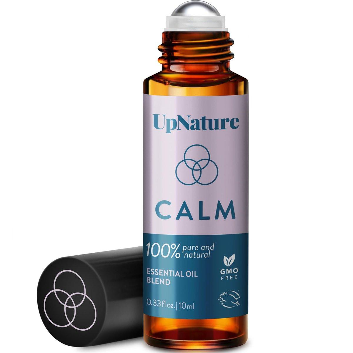 UpNature Calm Beruhigendes Ätherisches Öl Roll-On – 100% Natürliche Aromatherapie zur Entspannung – Pflegebedarf für die Arbeit, Geschenke für Krankenschwestern – Selbstfürsorge-Geschenke für Frauen