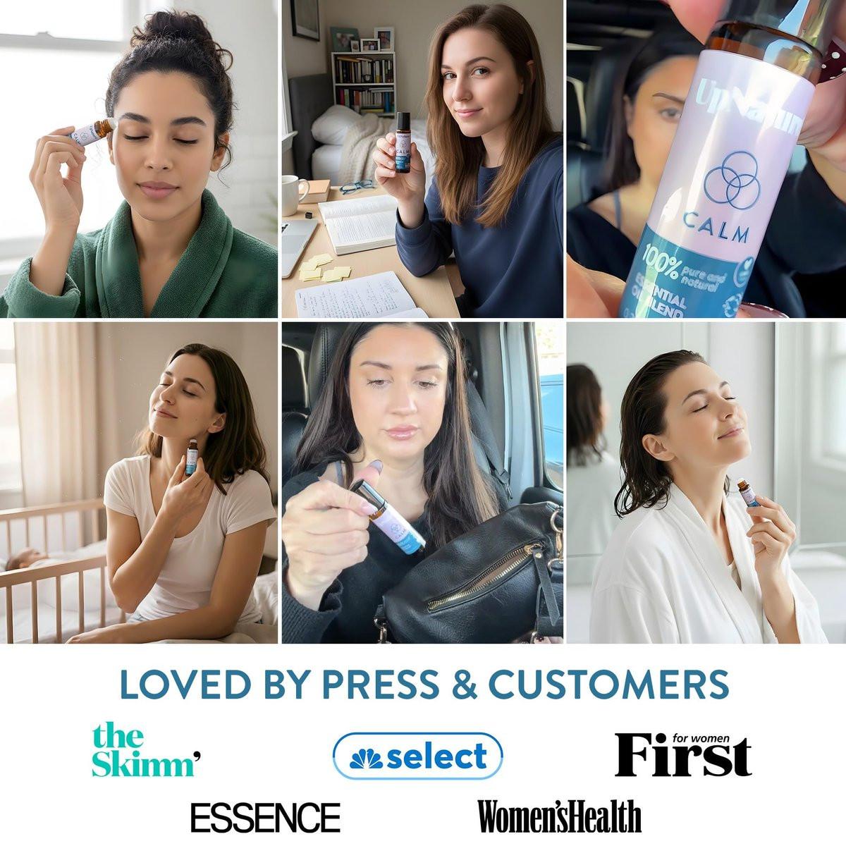 UpNature Calm Beruhigendes Ätherisches Öl Roll-On – 100% Natürliche Aromatherapie zur Entspannung – Pflegebedarf für die Arbeit, Geschenke für Krankenschwestern – Selbstfürsorge-Geschenke für Frauen