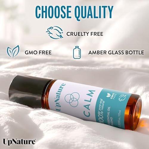 UpNature Calm Beruhigendes Ätherisches Öl Roll-On – 100% Natürliche Aromatherapie zur Entspannung – Pflegebedarf für die Arbeit, Geschenke für Krankenschwestern – Selbstfürsorge-Geschenke für Frauen