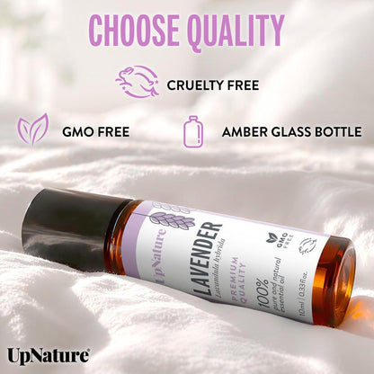 UpNature Lavendel Ätherisches Öl Roll-On – 100% Natürliches Lavendelöl für die Haut, 0,33 Fl Oz