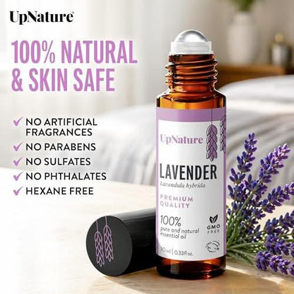 UpNature Lavendel Ätherisches Öl Roll-On – 100% Natürliches Lavendelöl für die Haut, 0,33 Fl Oz