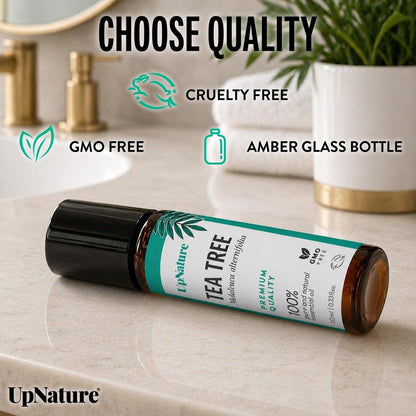 UpNature Teebaumöl Roll-On – 100% natürliches Teebaumöl für die Hautpflege, 0,33 Fl Oz