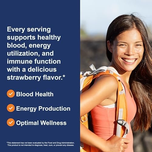 Carlson Kaubare Eisen Tabletten, 30 mg, Hervorragende Absorption, Blutgesundheit, Energieproduktion & Optimales Wohlbefinden, Natürlicher Erdbeergeschmack, 120 Tabletten