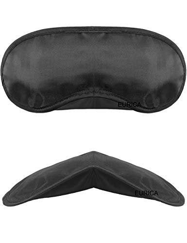 30er-Pack Schlafmasken – Augenmaske für Erwachsene und Kinder mit Nasensteg und verstellbarem Band, schwarz, Nylon