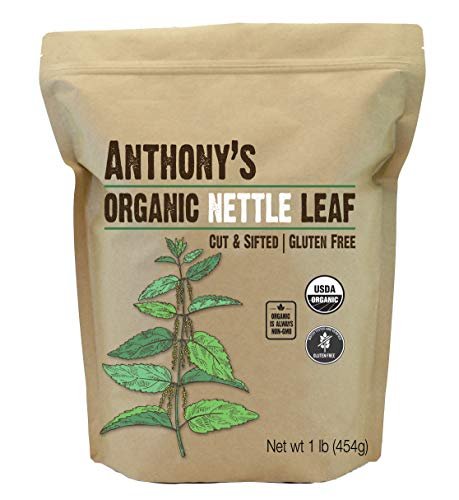 Anthony's Bio Brennnesselblätter, 1 Pfund, glutenfrei, nicht gentechnisch verändert, geschnitten & gesiebt, nicht bestrahlt, keto-freundlich