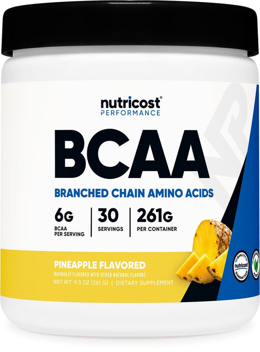Nutricost BCAA Pulver (Ananas, 30 Portionen) - Optimales 2:1:1 Verhältnis