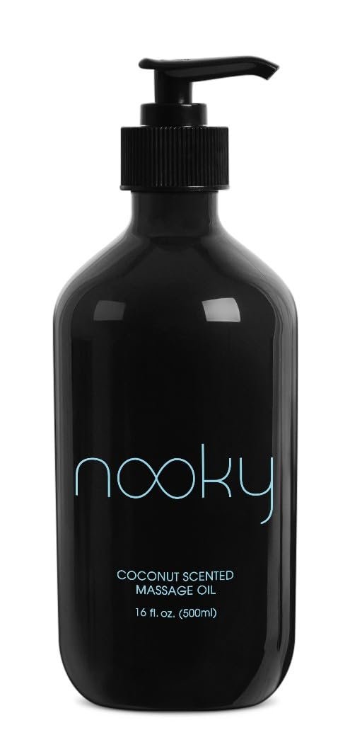 NOOKY Massageöl mit fraktioniertem Kokosnussöl für Massagen 16 Unzen (Kokosnuss)
