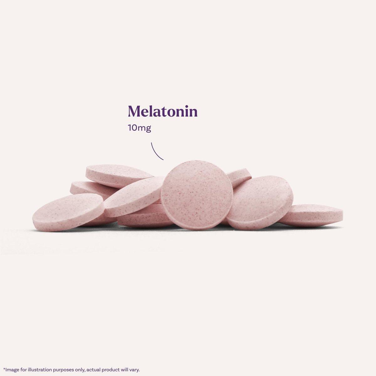 Natrol Melatonin 10mg Schmelztabletten - Erdbeergeschmack, 30 Stück, Schlafunterstützung für Erwachsene, 30-Tage-Vorrat