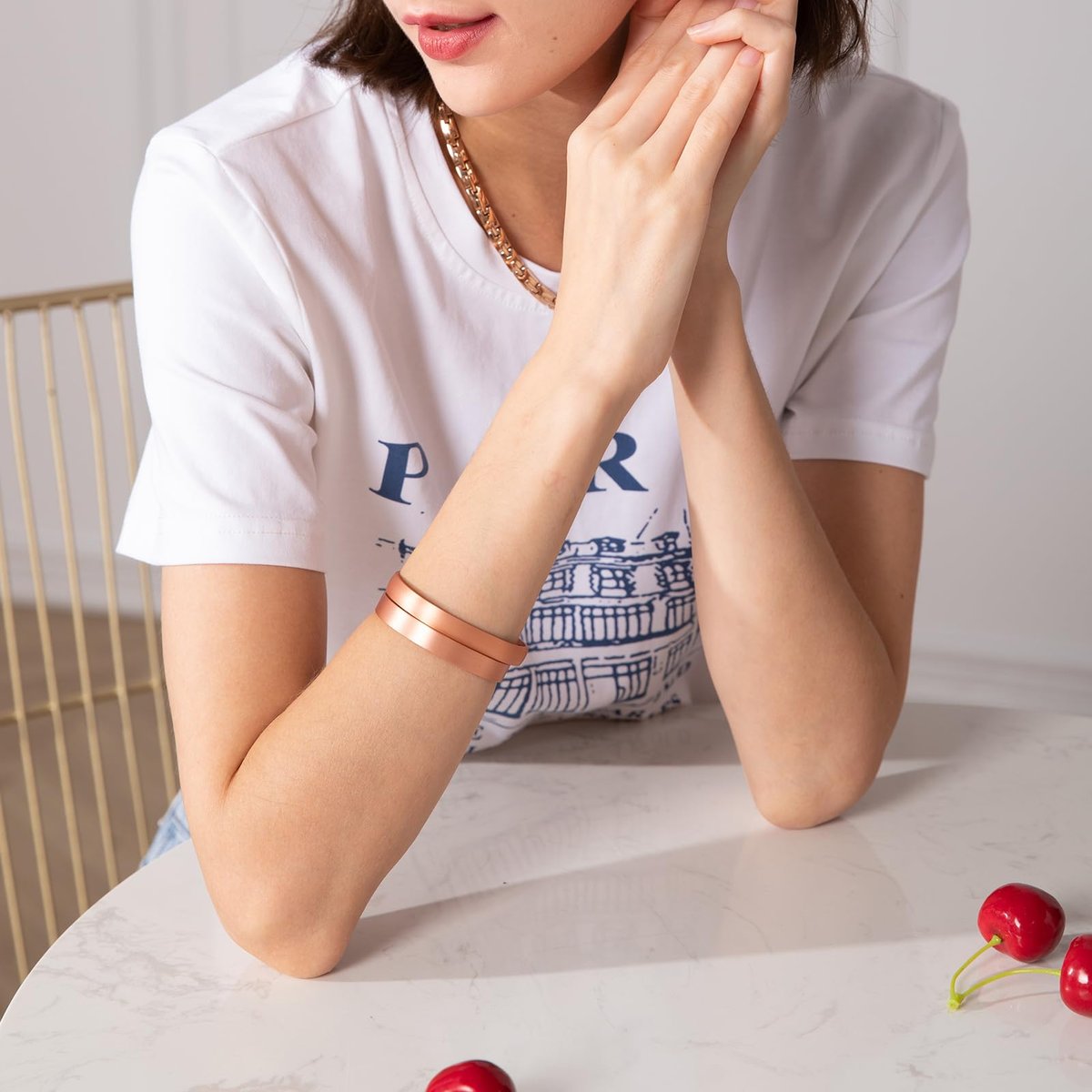 MagEnergy Kupferarmband für Damen und Herren – 99,9% reines Kupfer Magnetarmband mit 8 Magneten (3500 Gauss), verstellbarer Manschettenarmreif 6,8 Zoll