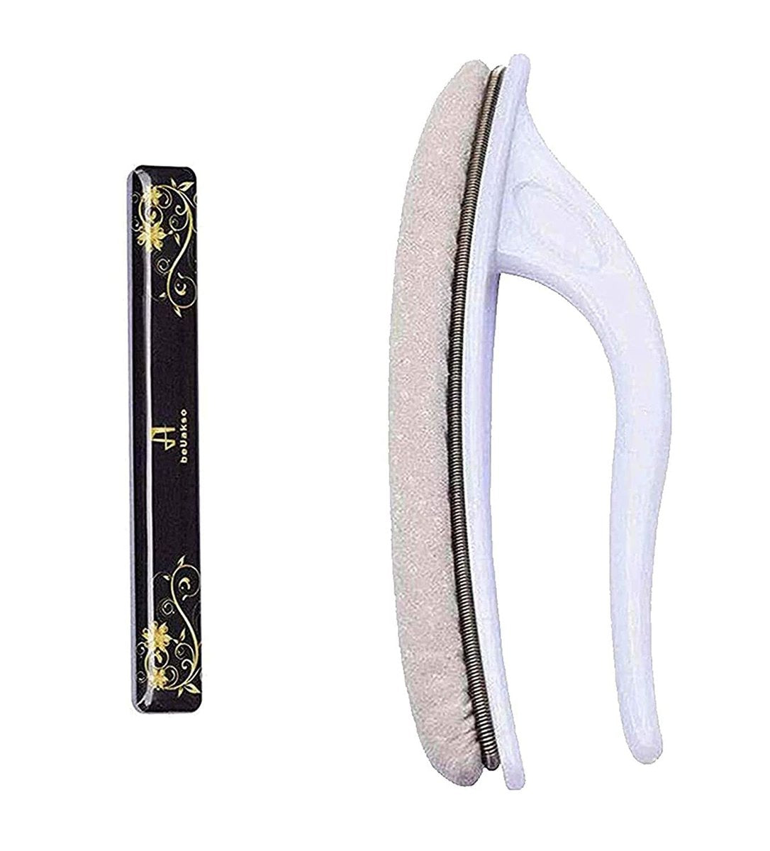 Waschbare Nano-Glas-Nagelfeile mit Etui und Chamois-Puffer für Nagelwachscreme – beUakso Premium Nagelbuffer und Glanz-Set für natürliche und Acrylnägel in Blumenbox