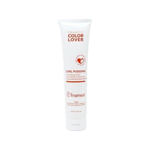 FRAMESI Curly Hair Care | Color Lover Curl Pudding Styling Cream – Locken definieren & Frizz bändigen | 177 ml | Vegan | Für coloriertes Haar
