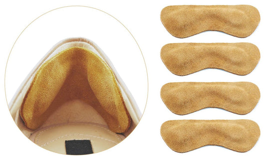 Premium Leder-Fersenpolster – 3 Paar (0,35 Zoll dicker) für zu große Schuhe, Fersenkissen gegen Fersenschmerz, verbesserte Passform und Komfort für Damen und Herren, Khaki